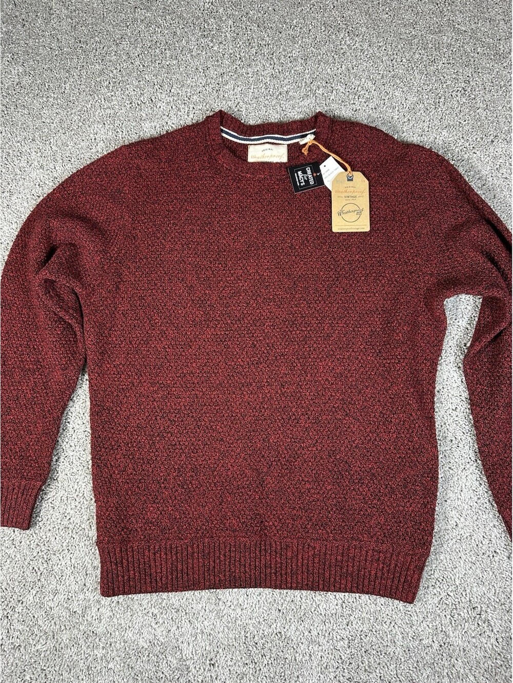 Weatherproof Textured Pullover Sweater Autumn Leaf